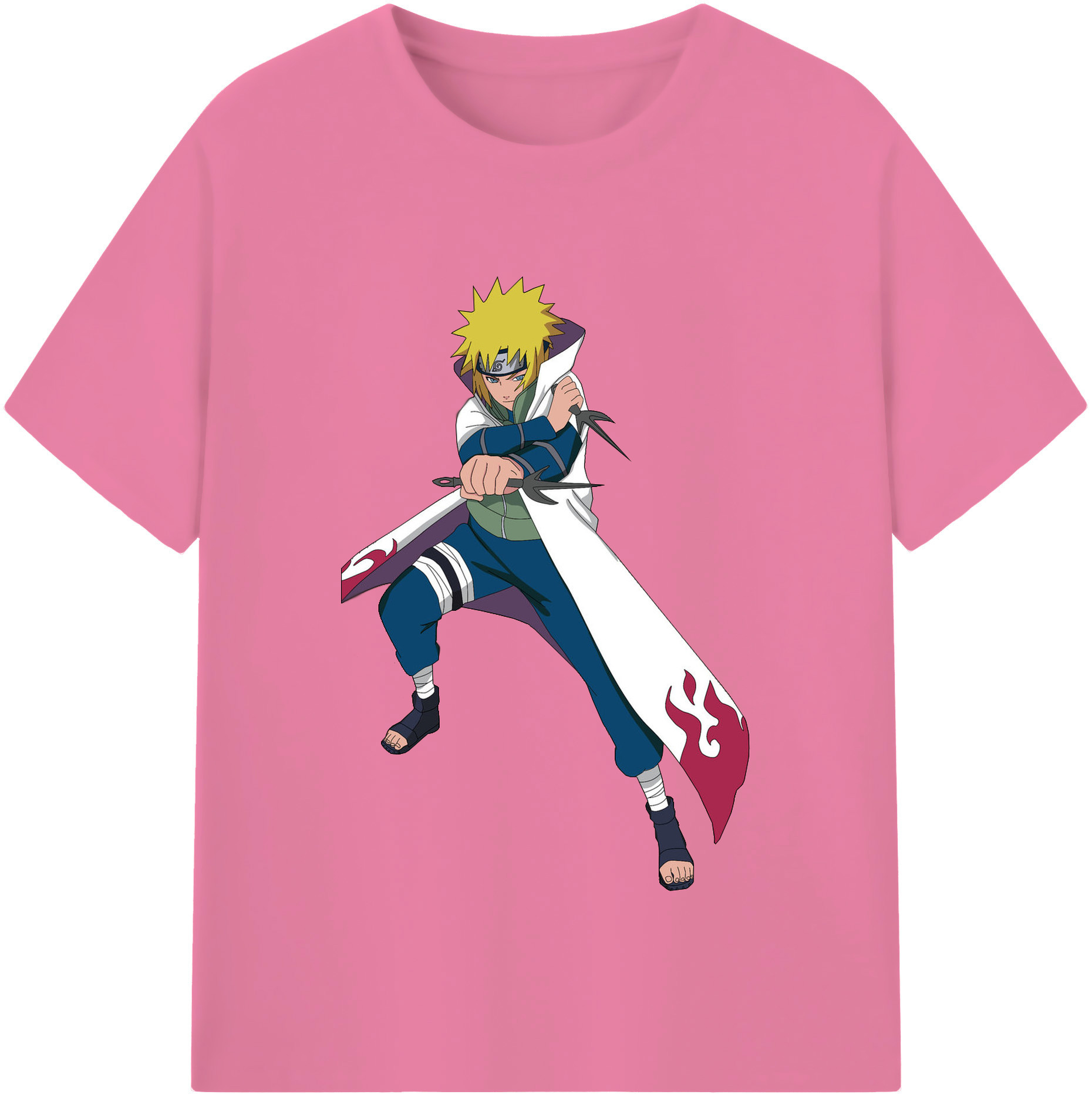 （画像用） NARUTO -ナルト- 波風 ミナト Namikaze Minato 綿100％半袖Tシャツ（フロントプリント）